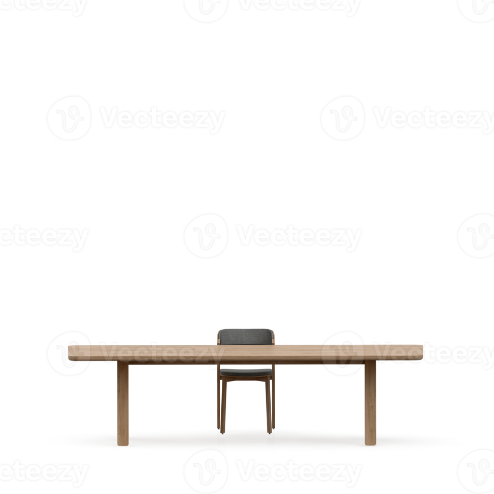 Isometric Table set front 3D render png