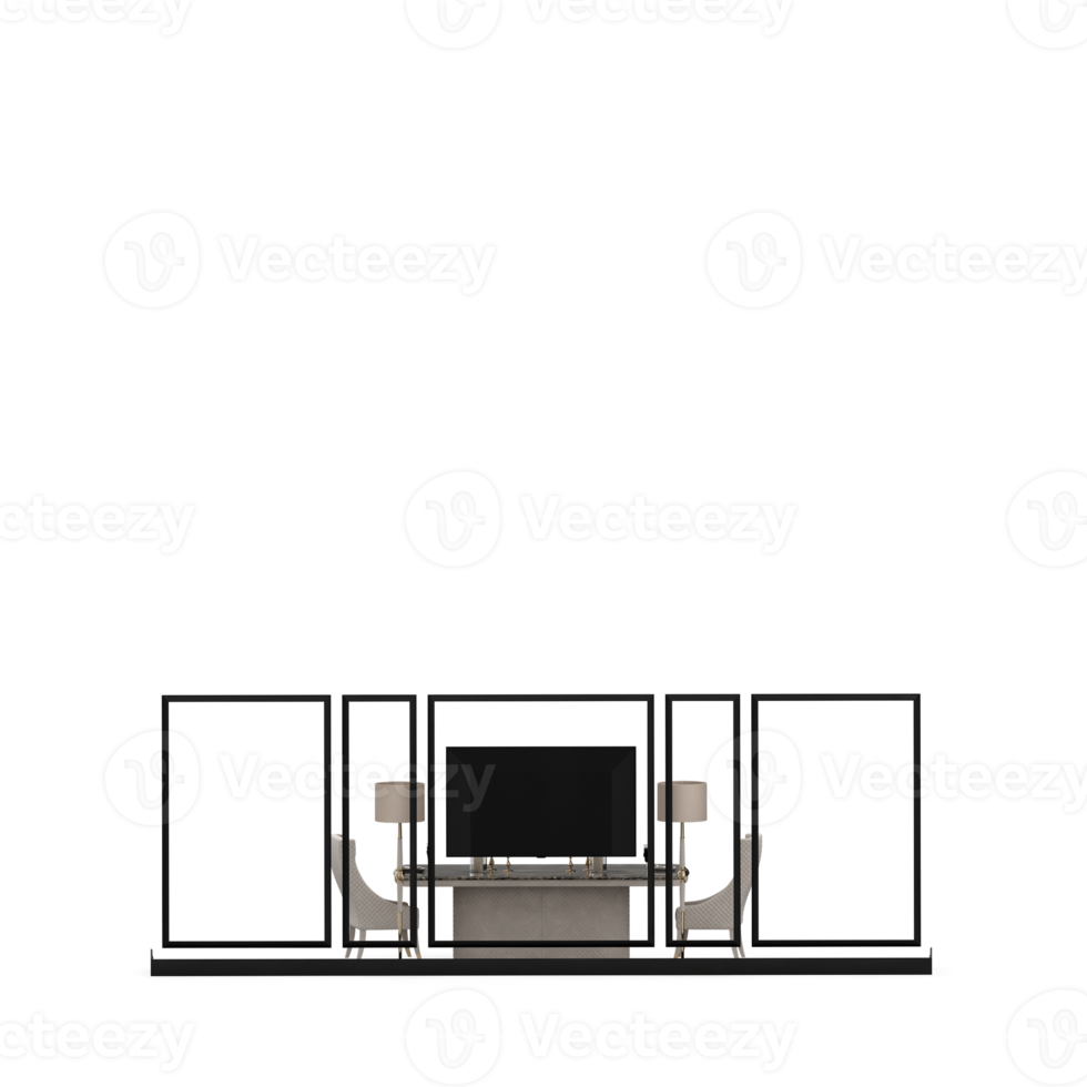 isometrische tafel reeks voorkant 3d geven png