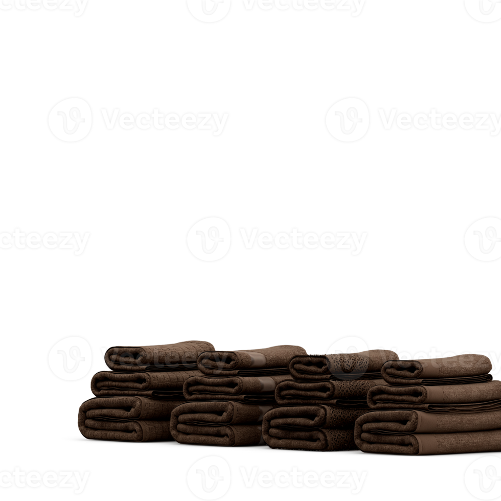 Isometric towels 3D isolated render png