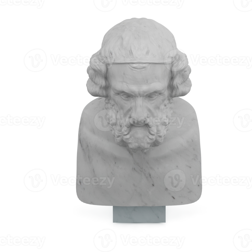 Isometric Statue 3D isolated render png