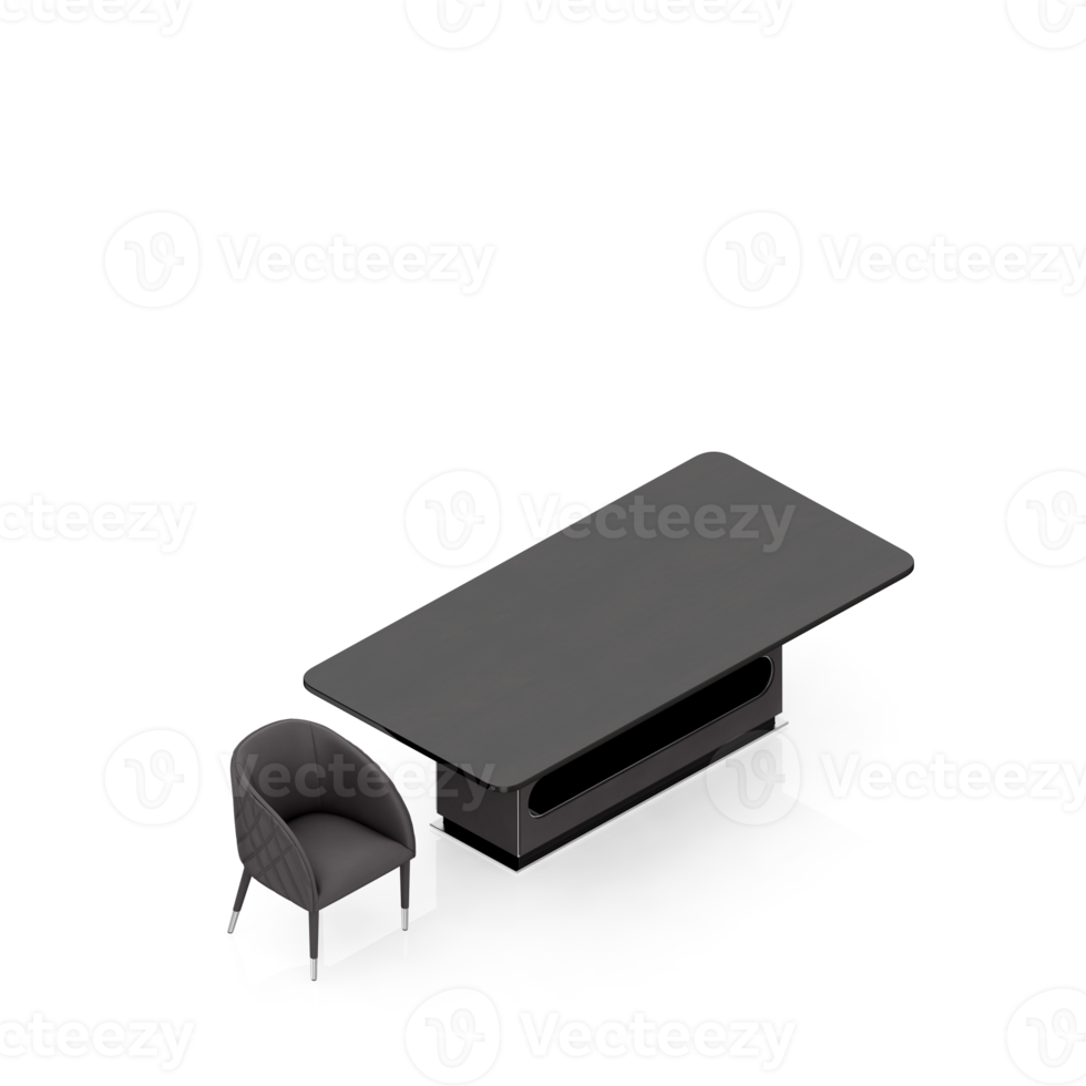 Isometric Table set Perspective 3D render png