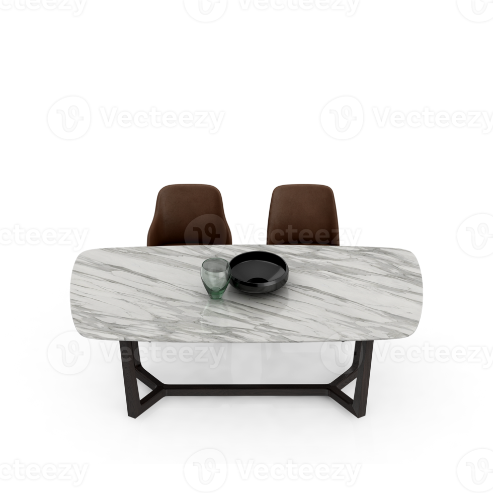 Isometric Table set Perspective 3D render png