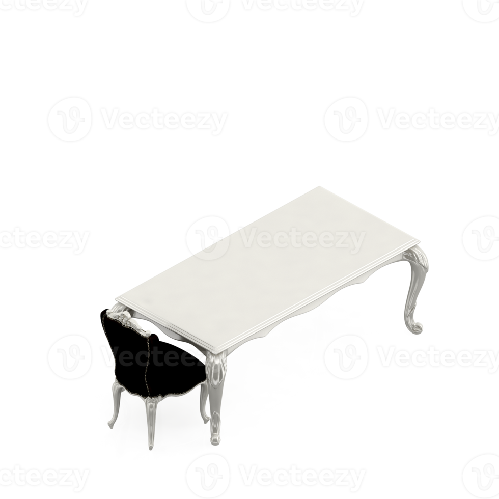 Isometric Table set Perspective 3D render png