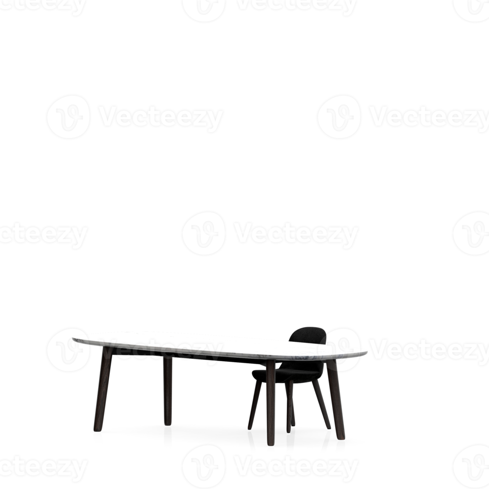 Isometric Table set front 3D render png