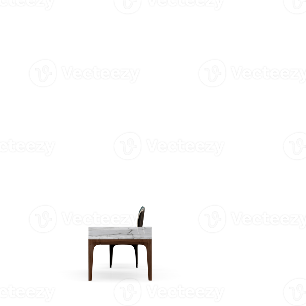 Isometric Table set front 3D render png