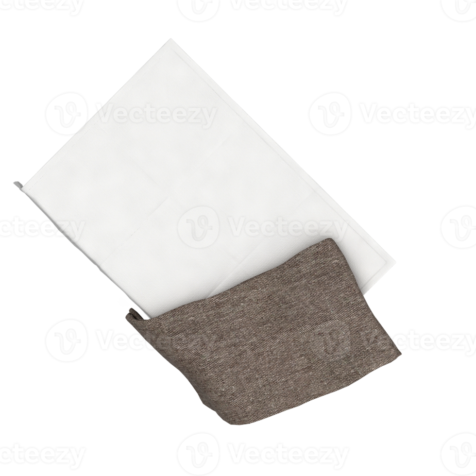 Isometric towels 3D isolated render png