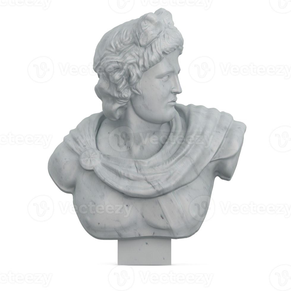 Isometric Statue 3D isolated render png