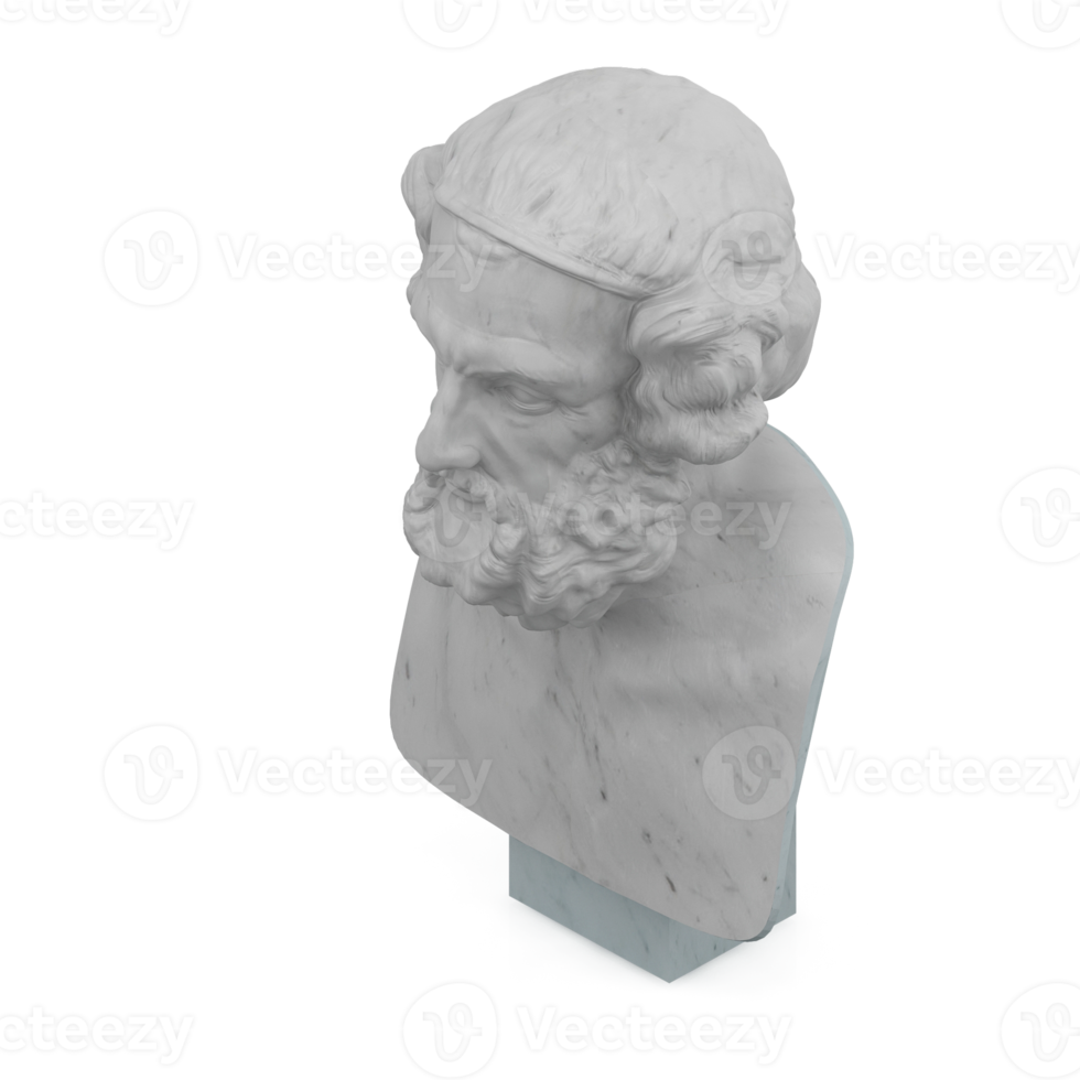 Isometric Statue 3D isolated render png