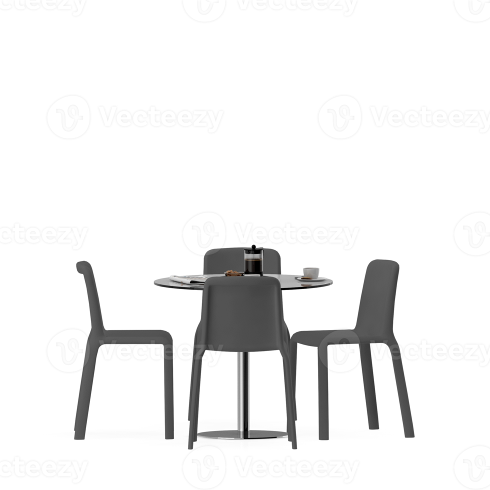 isometrische tafel reeks voorkant 3d geven png