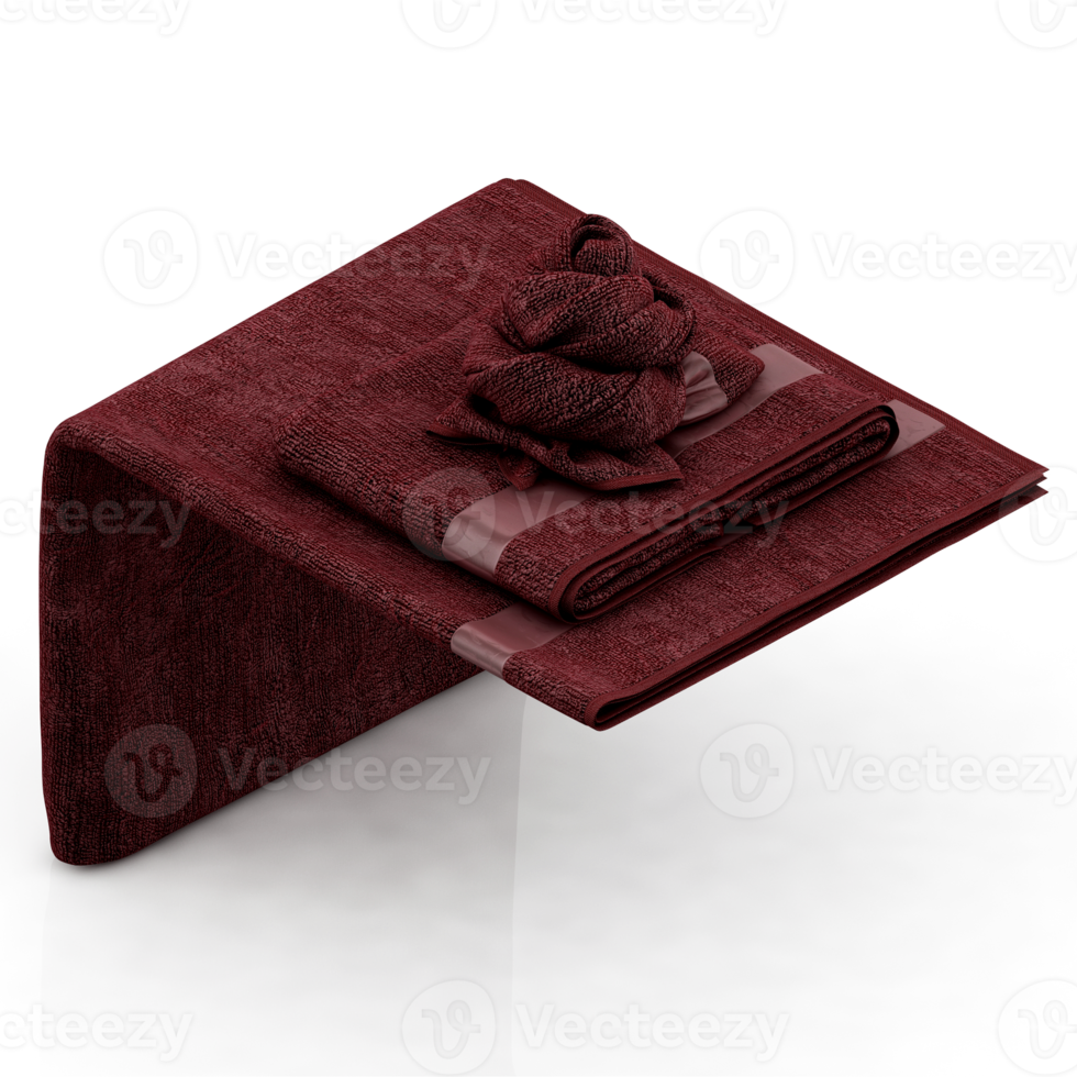 Isometric towels 3D isolated render png