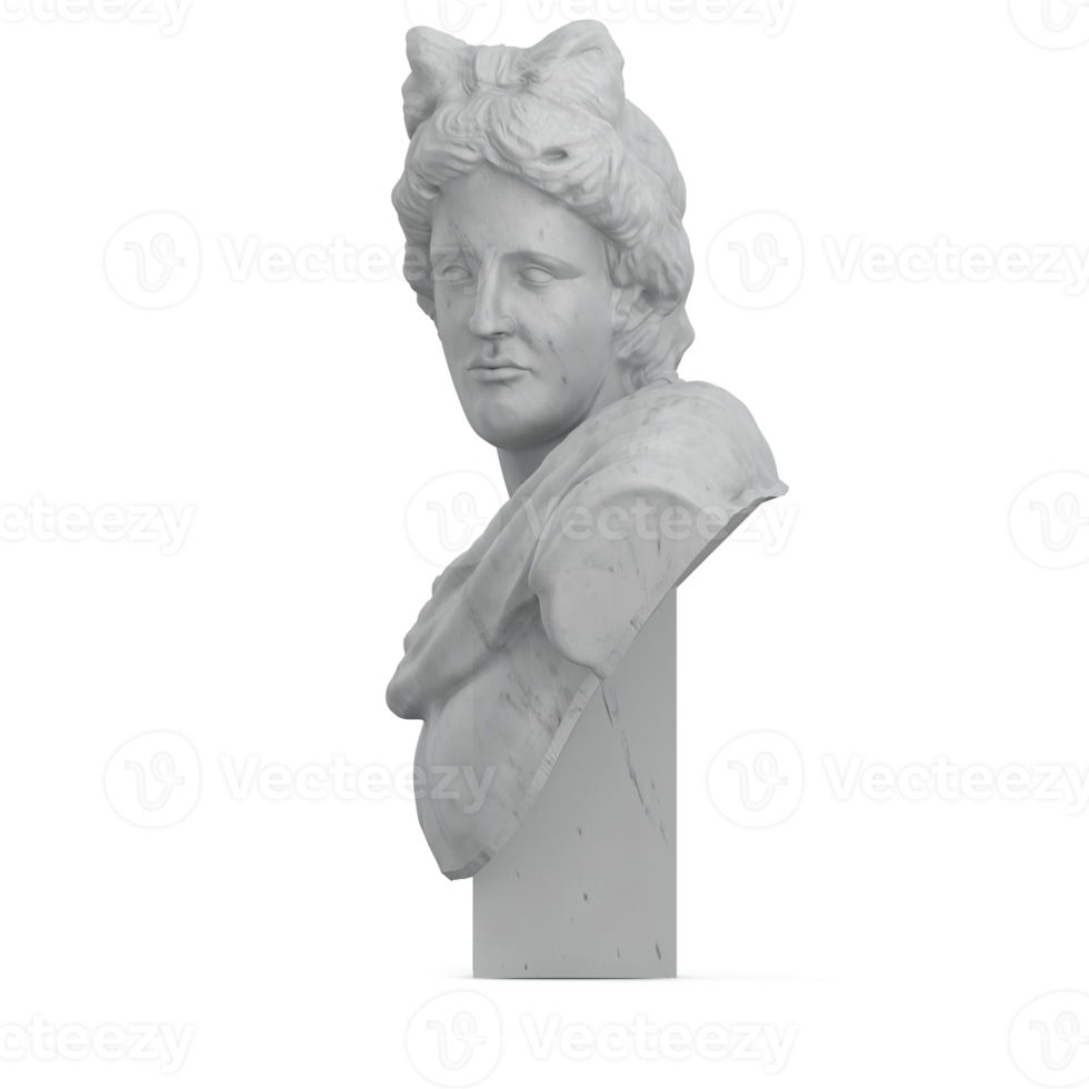 Isometric Statue 3D isolated render png