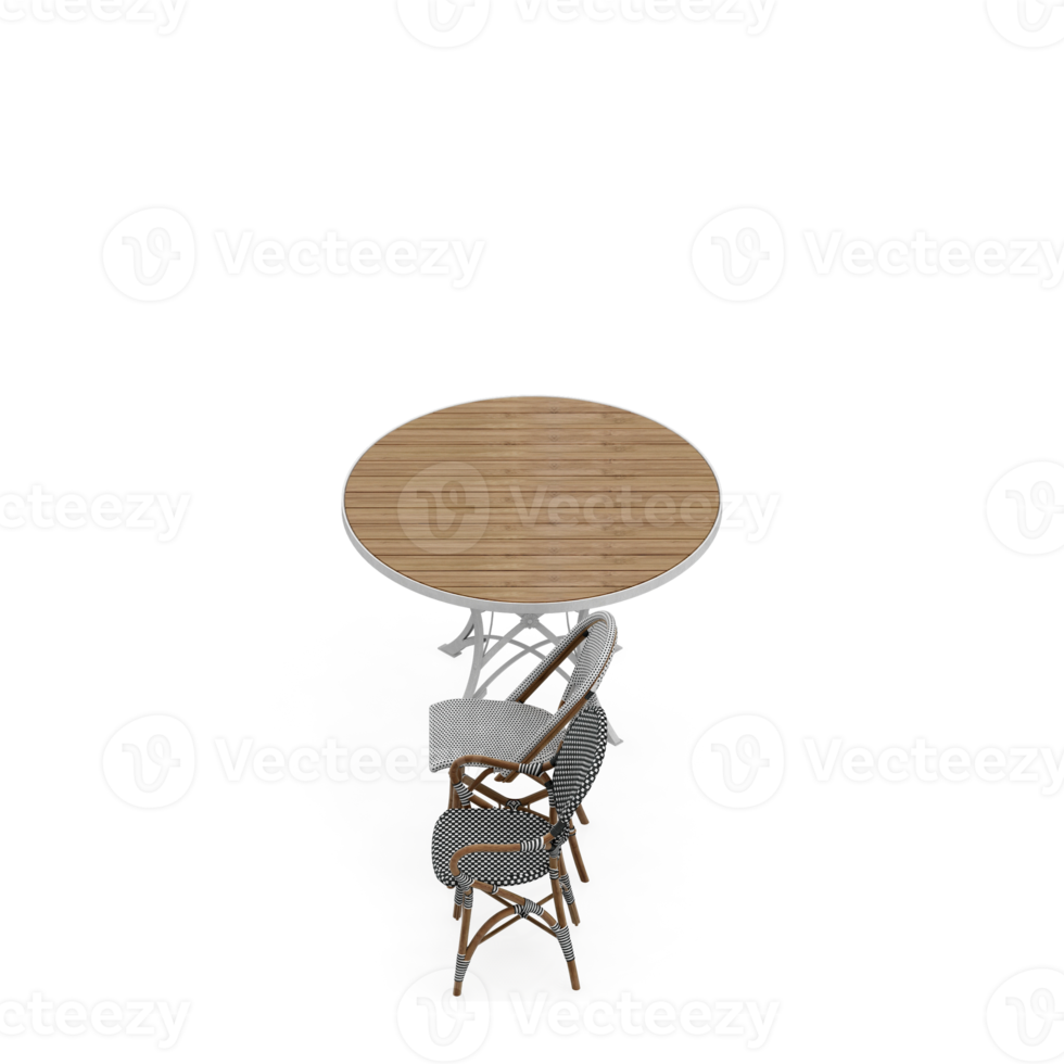 Isometric Table set Perspective 3D render png