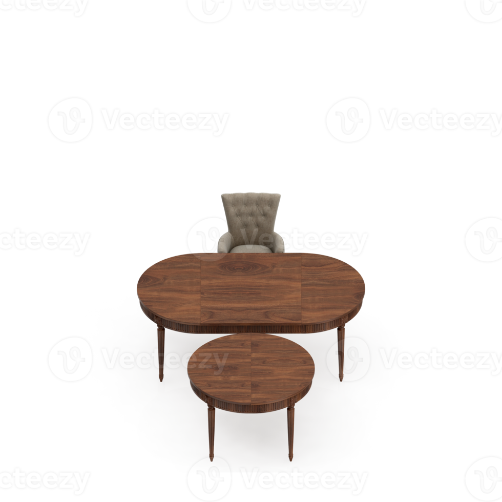 Isometric Table set Perspective 3D render png
