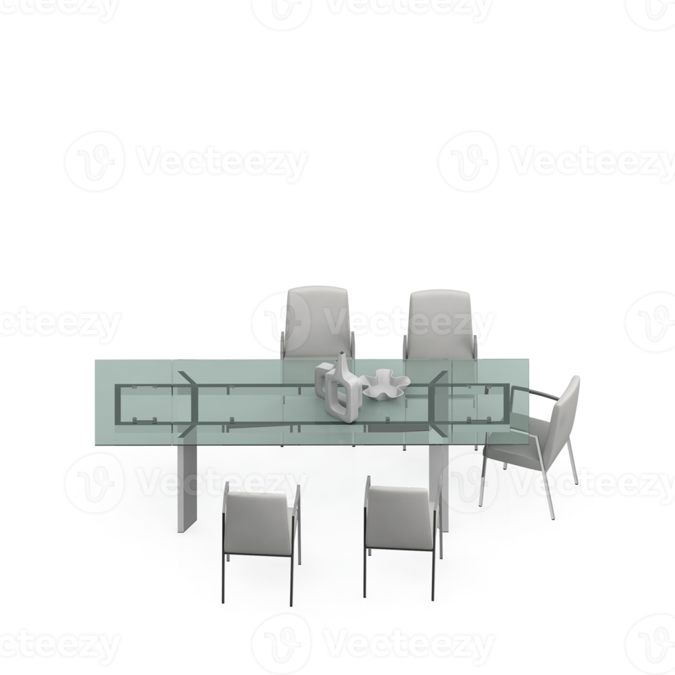 Isometric Table set Perspective 3D render png