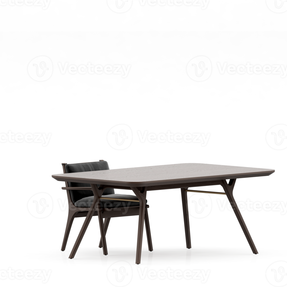 Isometric Table set front 3D render png
