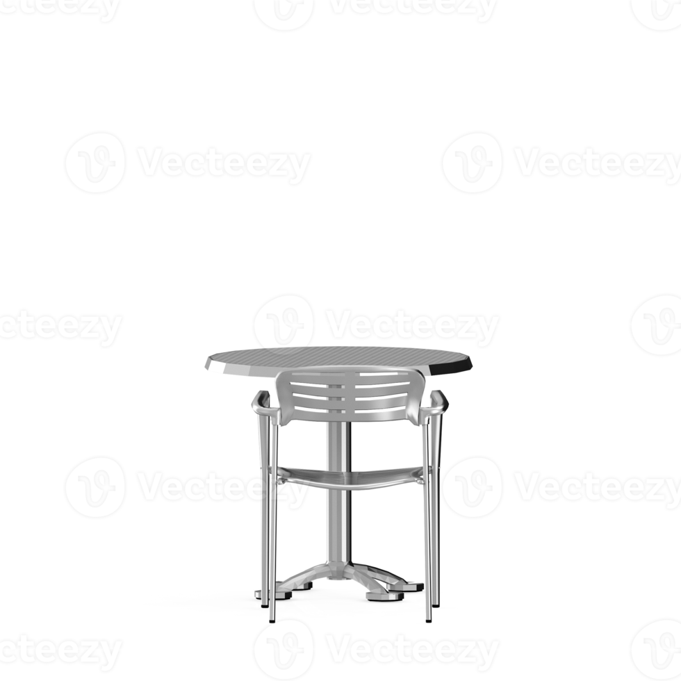 Isometric Table set front 3D render png