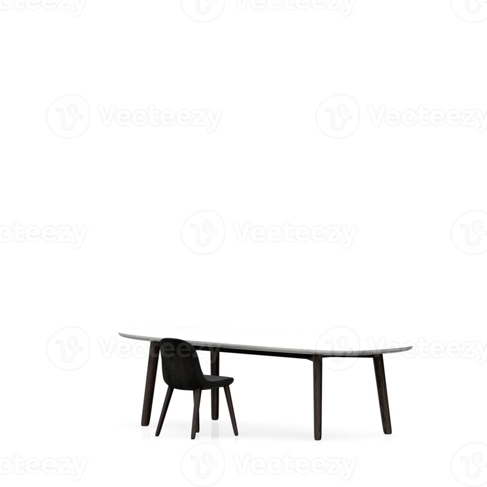 Isometric Table set front 3D render png