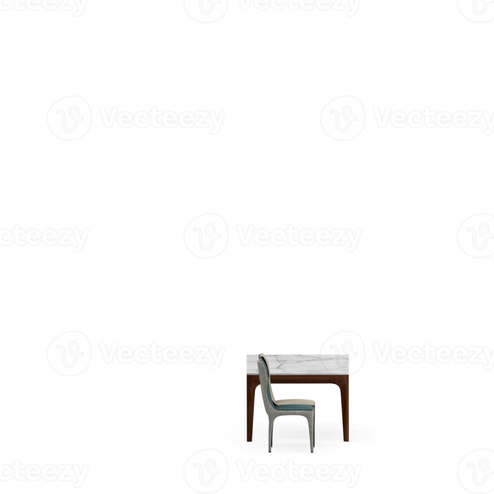 Isometric Table set front 3D render png
