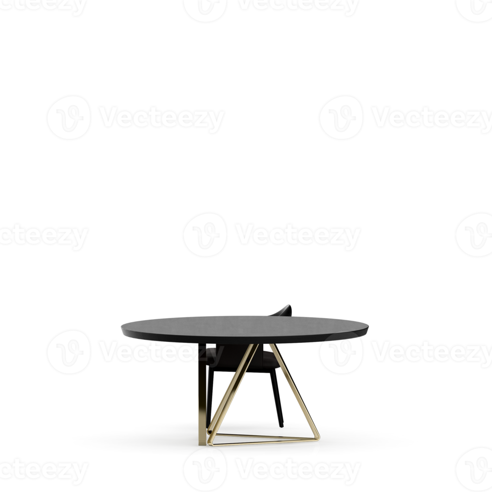 Isometric Table set front 3D render png