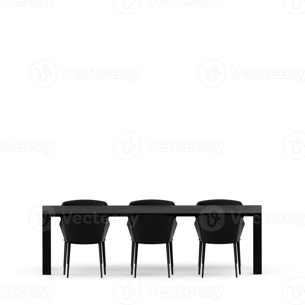 table isométrique set rendu 3d avant png