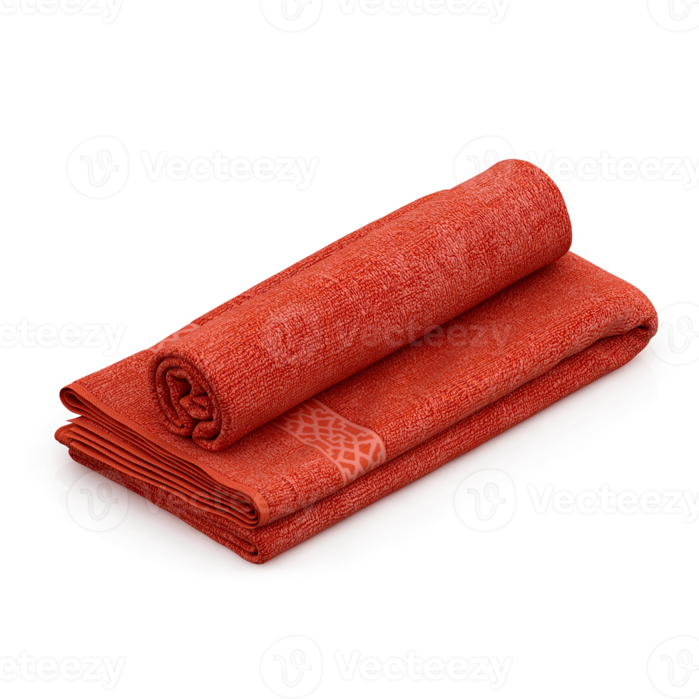Isometric towels 3D isolated render png