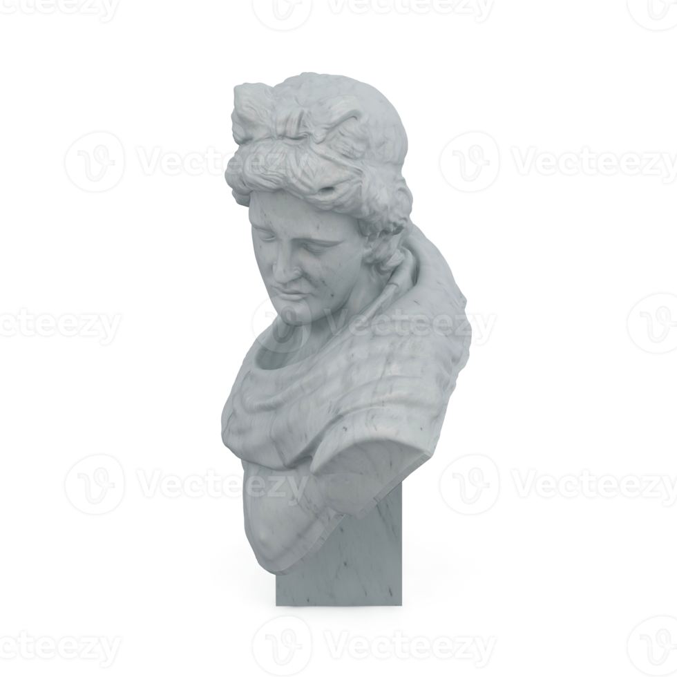 isometrische statue 3d isoliert rendern png