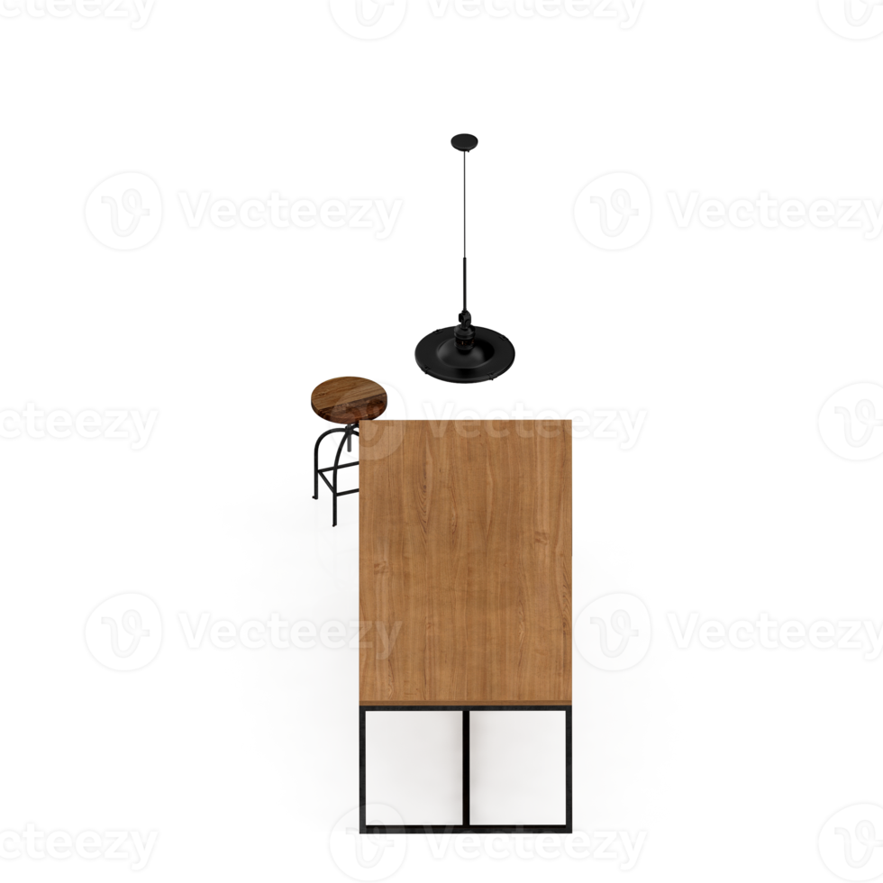 Isometric Table set Perspective 3D render png