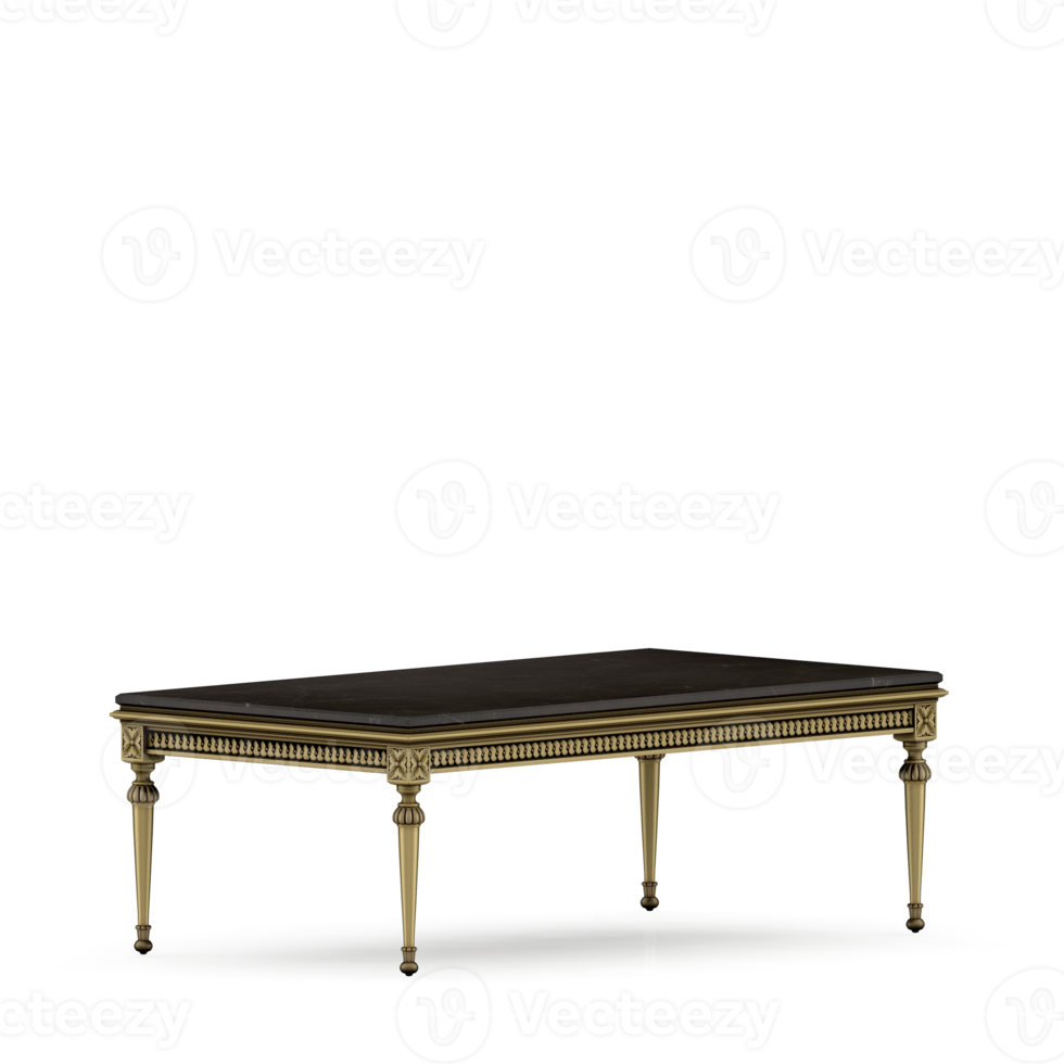 Isometric Table set front 3D render png