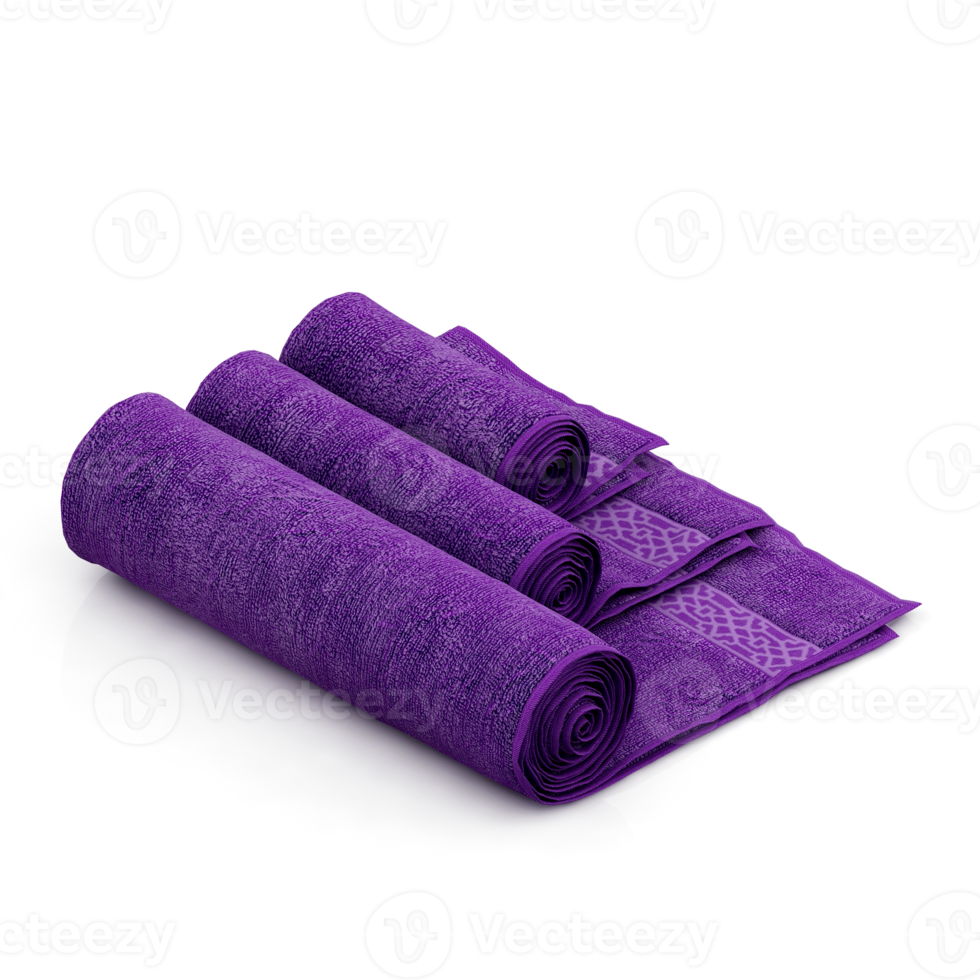 Isometric towels 3D isolated render png