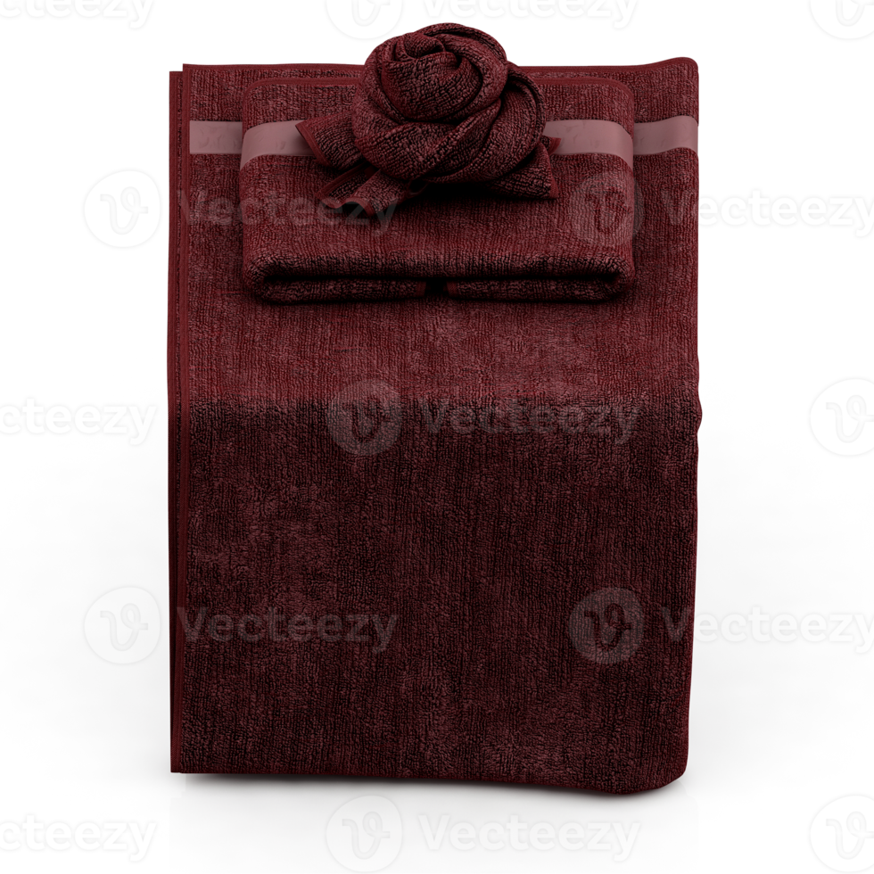 Isometric towels 3D isolated render png
