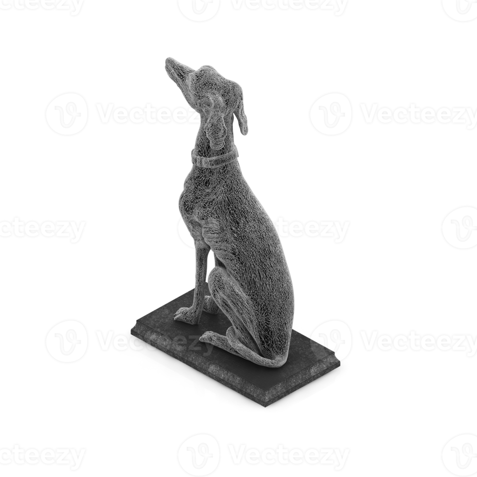 Isometric Statue 3D isolated render png