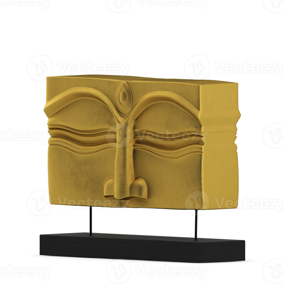 Isometric Statue 3D isolated render png