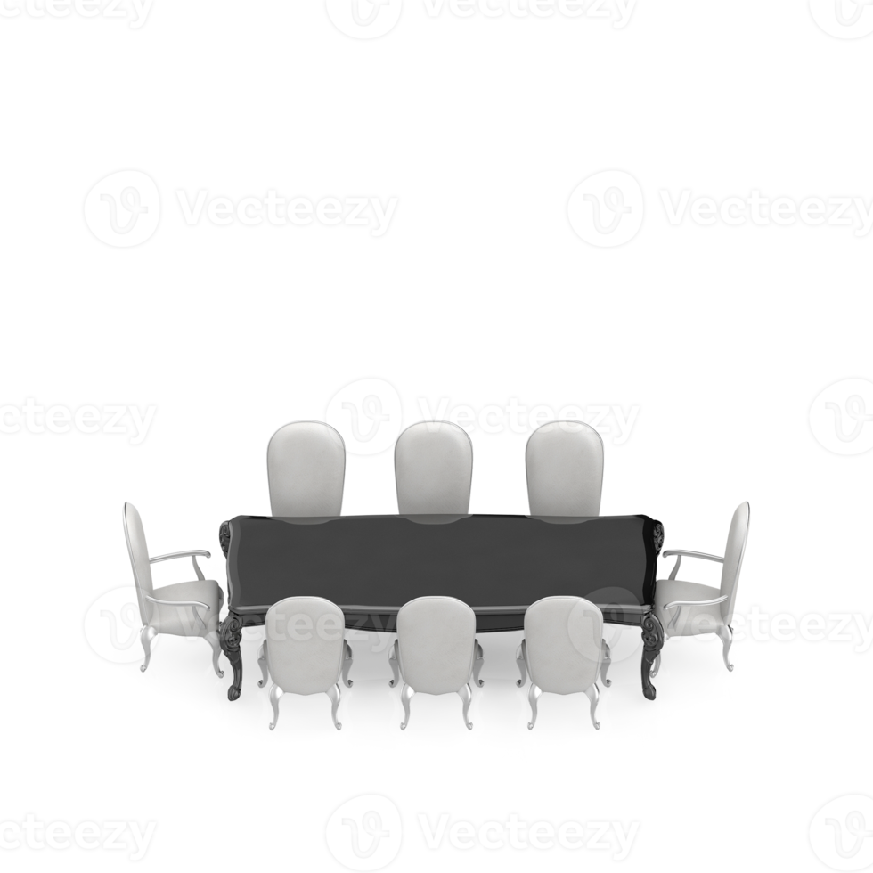 Isometric Table set Perspective 3D render png