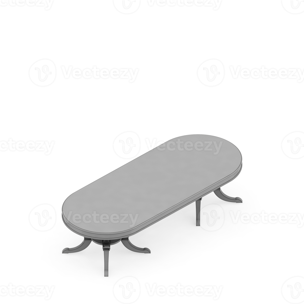 Isometric Table set Perspective 3D render png