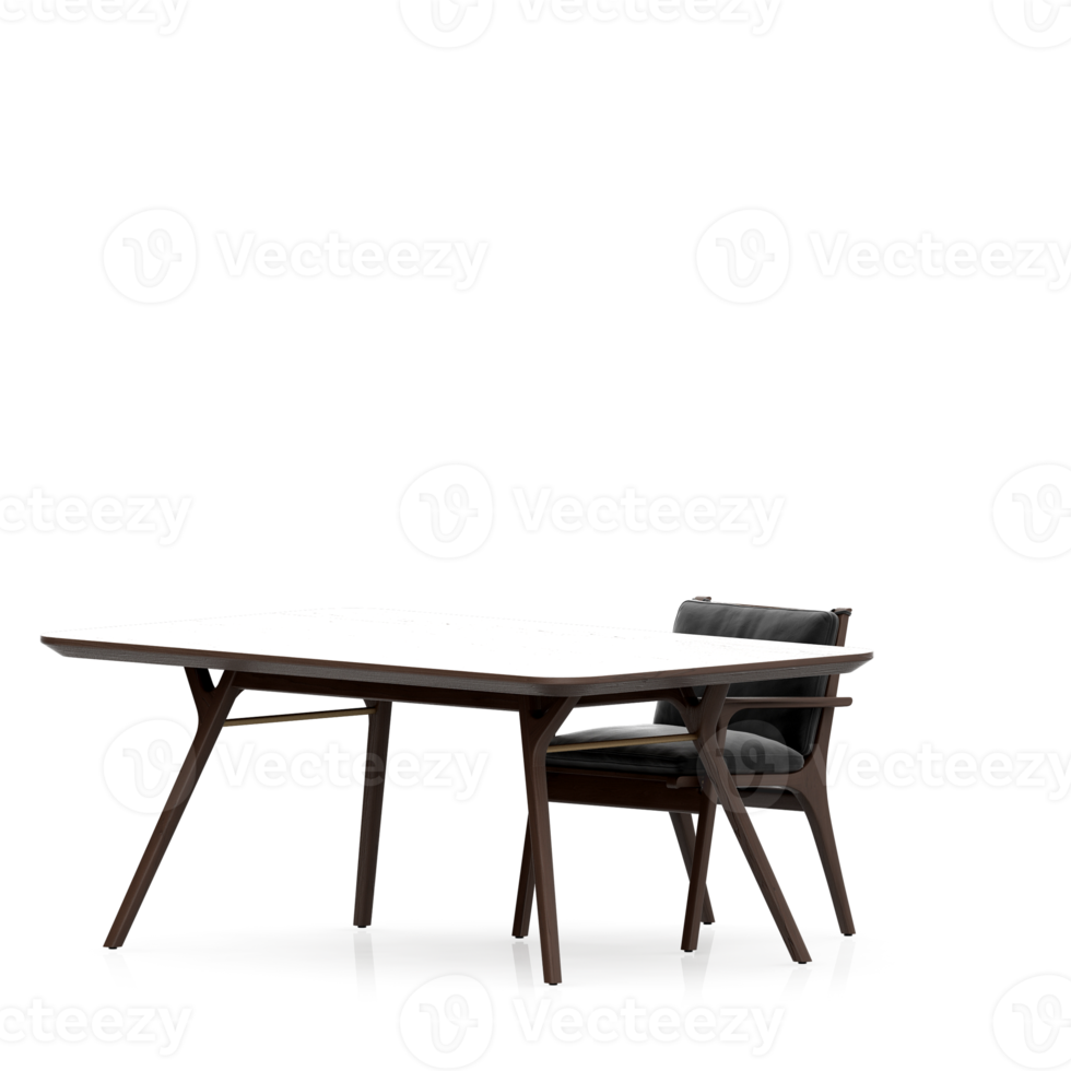 Isometric Table set front 3D render png
