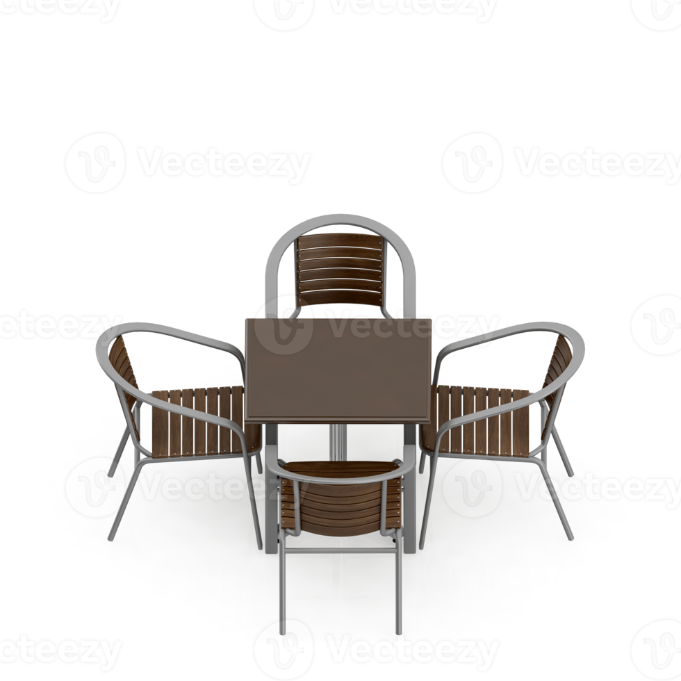 Isometric Table set Perspective 3D render png