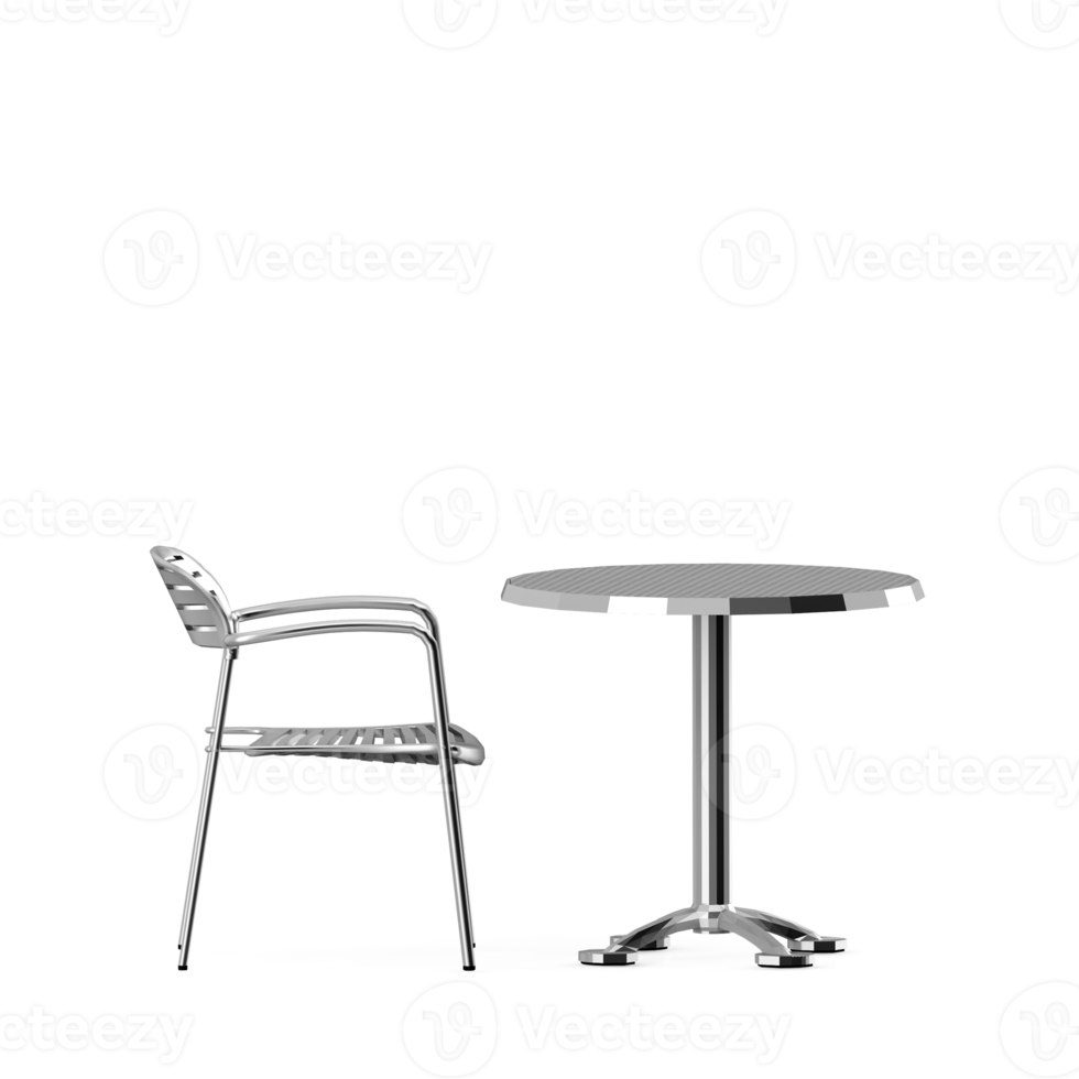Isometric Table set front 3D render png