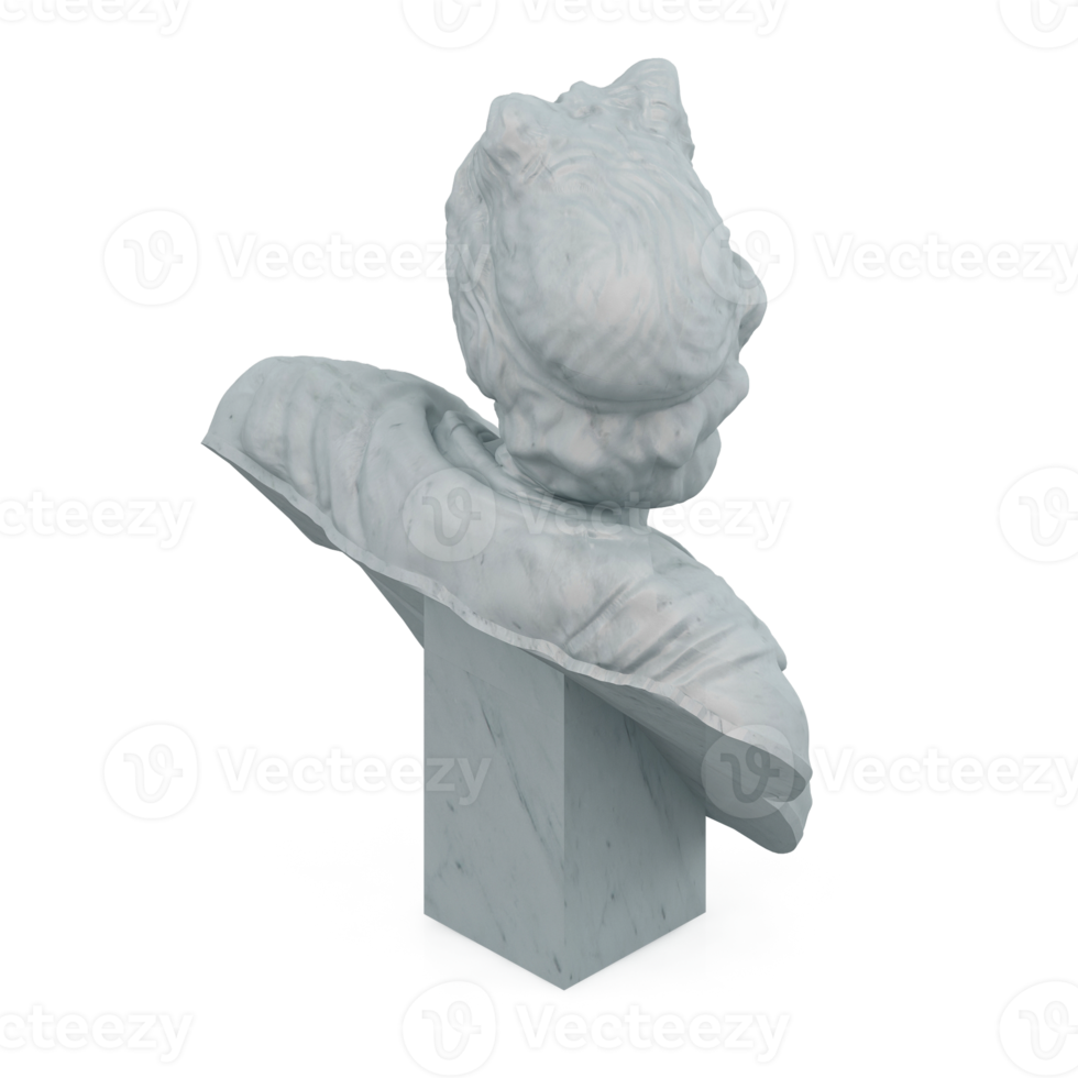 Isometric Statue 3D isolated render png