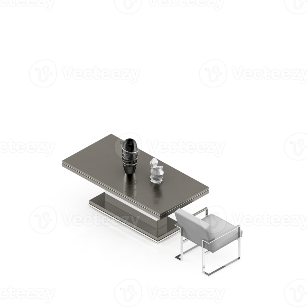 isometrico tavolo impostato prospettiva 3d rendere png