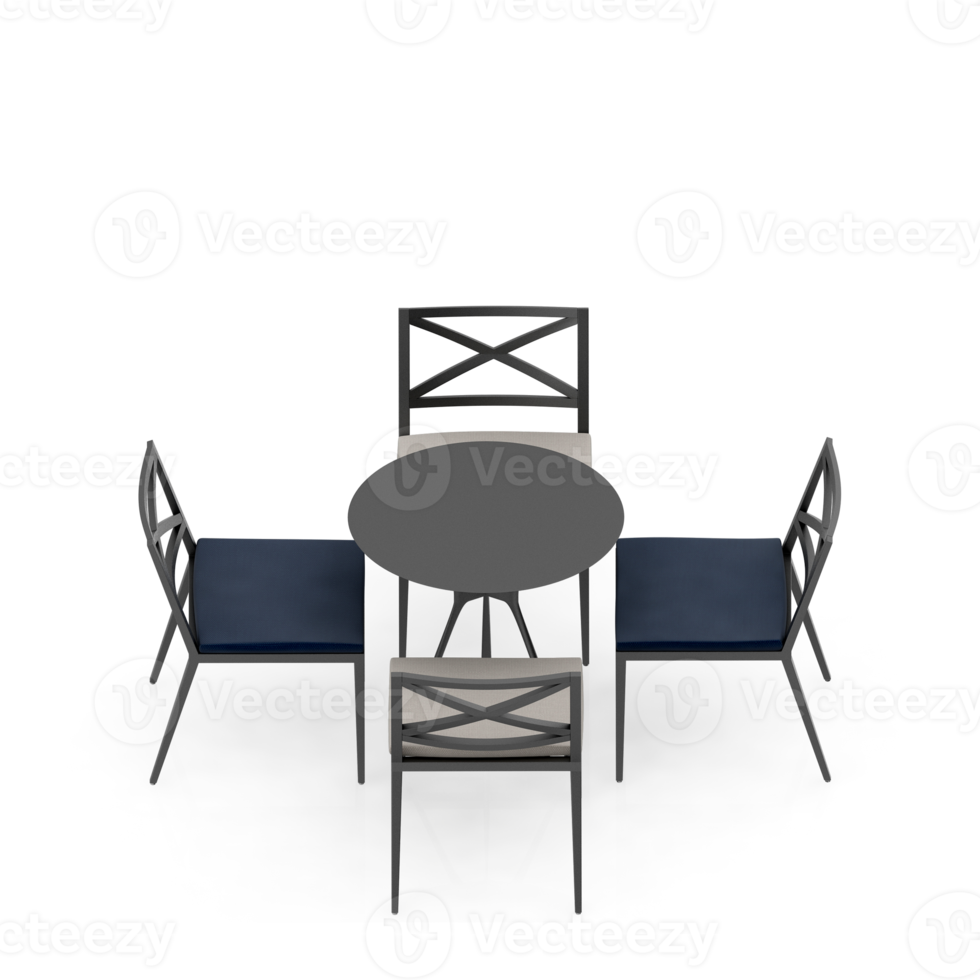 Isometric Table set Perspective 3D render png