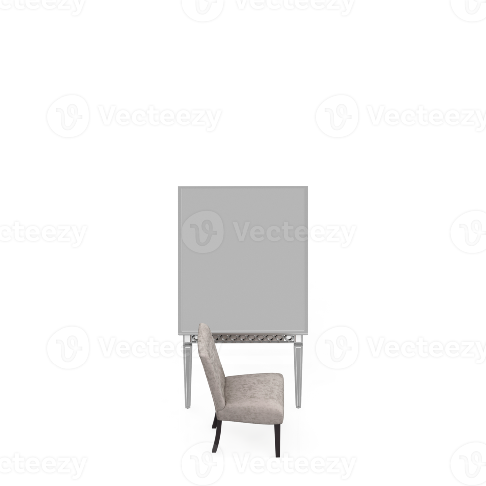 Isometric Table set Perspective 3D render png