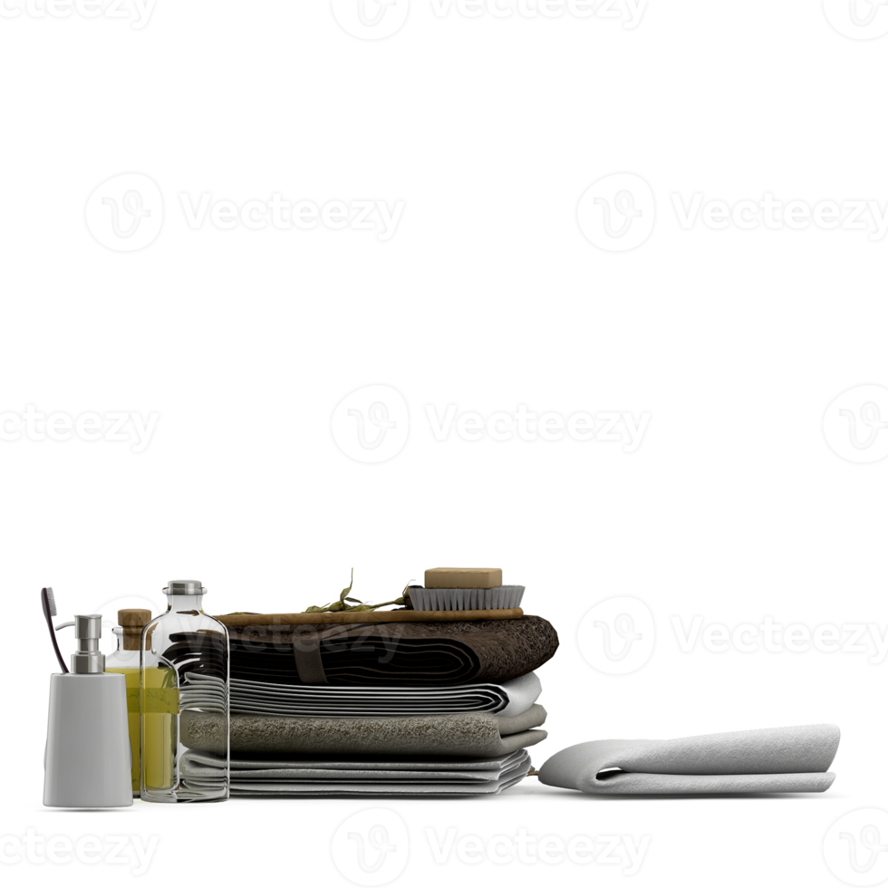 isometrische handtücher 3d isoliert rendern png
