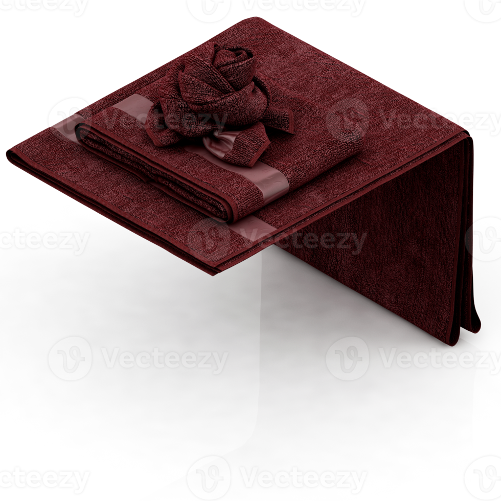 Isometric towels 3D isolated render png