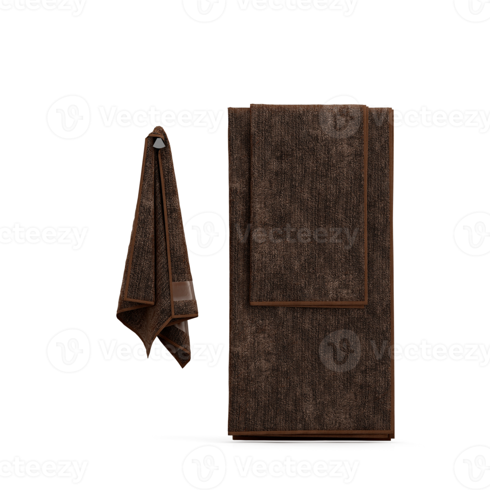 Isometric towels 3D isolated render png