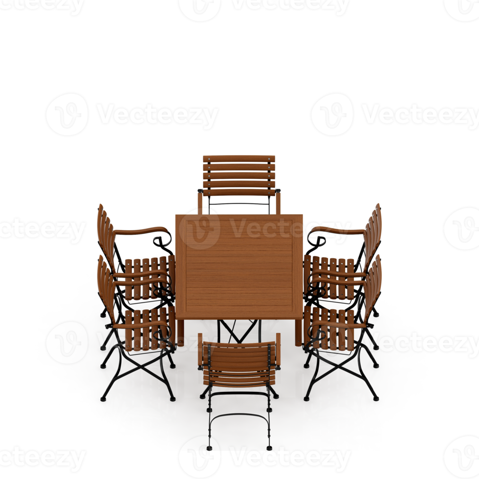 conjunto de mesa isométrica perspectiva 3d render png