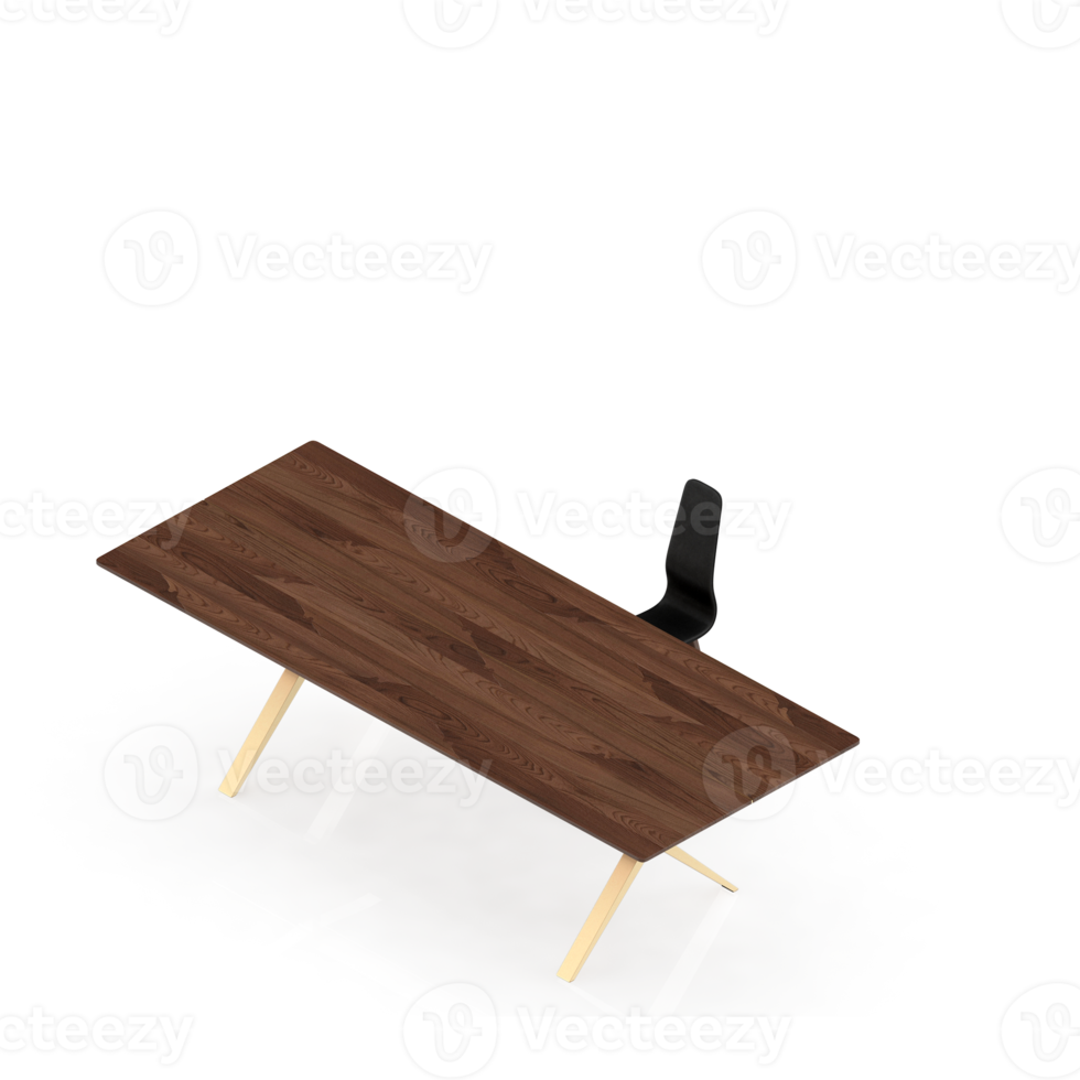 Isometric Table set Perspective 3D render png