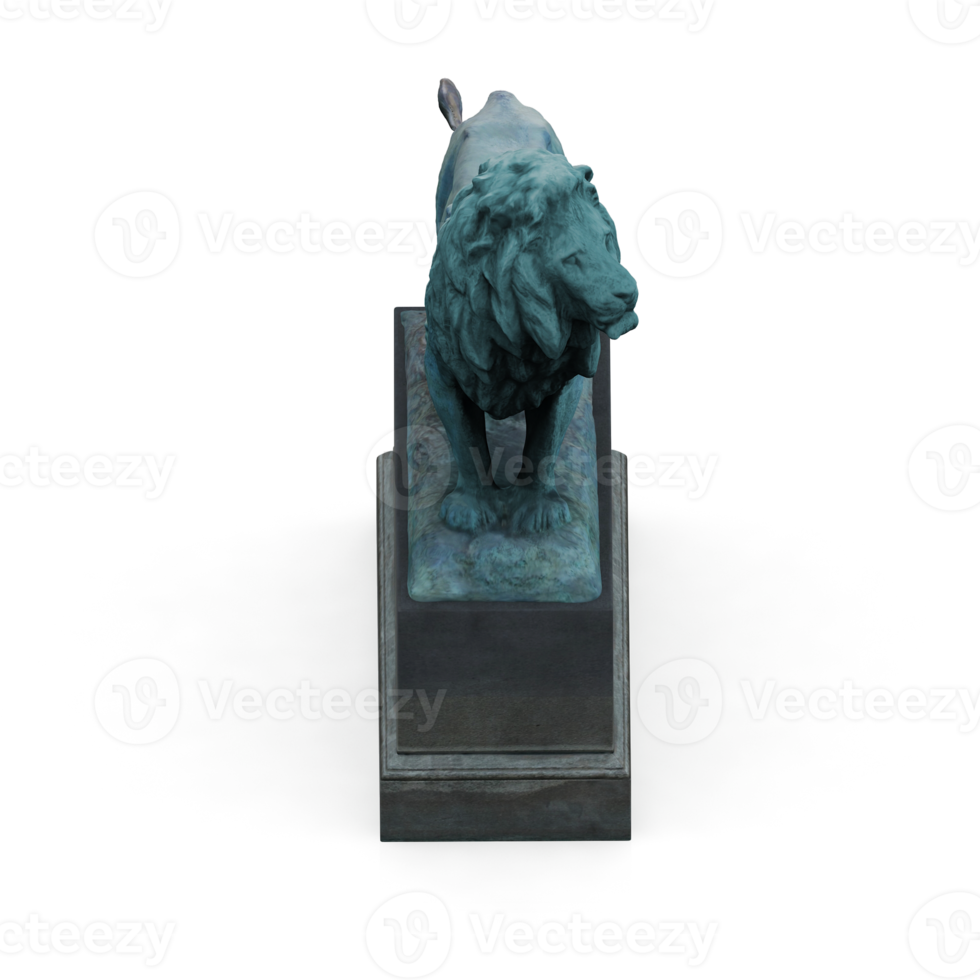 Isometric Statue 3D isolated render png