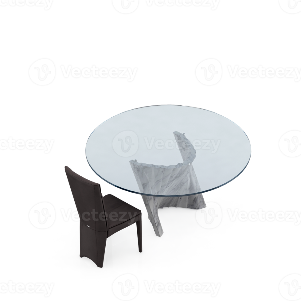 Isometric Table set Perspective 3D render png