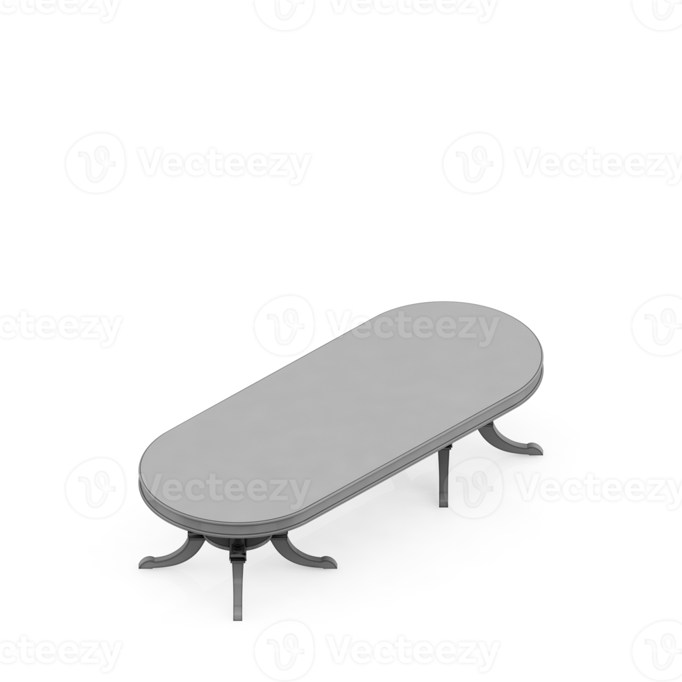 Isometric Table set Perspective 3D render png