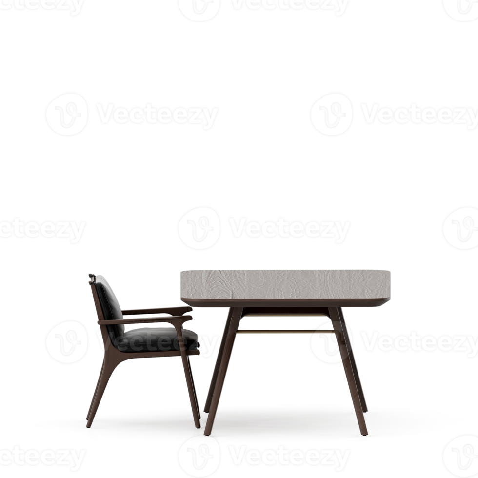 Isometric Table set front 3D render png